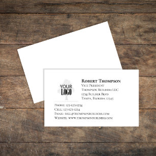 Simple Professional Logo Custom Business Card