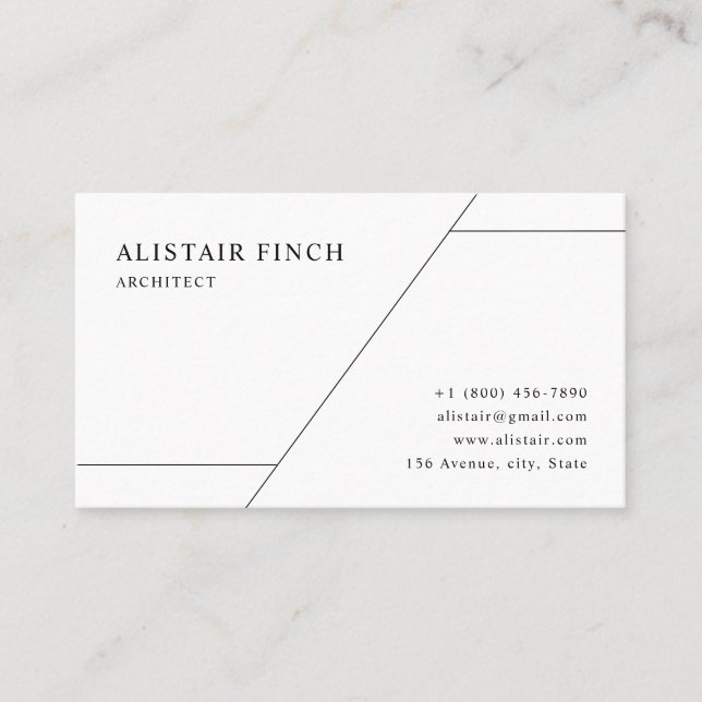 Simple Professional Minimalist Card Design (Front)