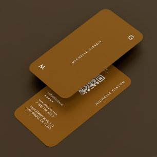 Simple Professional Modern Brown Business Card