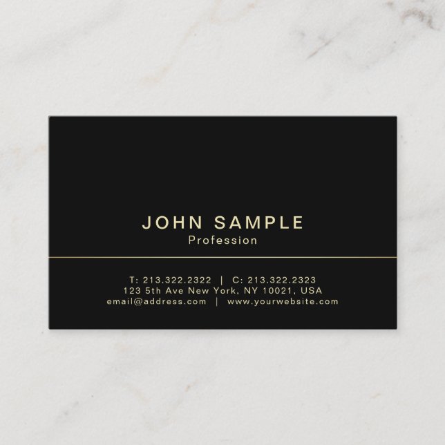Simple Professional Modern Elegant Creative Matte Business Card (Front)