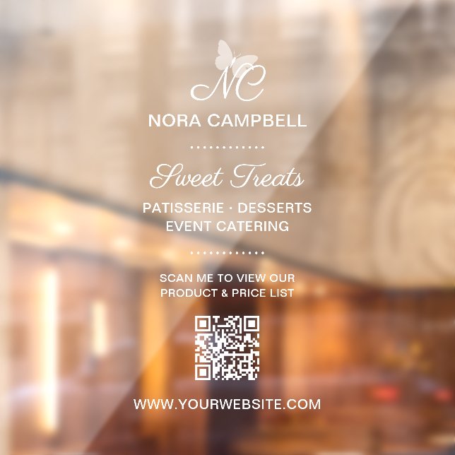 Simple Professional Monogram Business Name QR Code (Sheet 2)