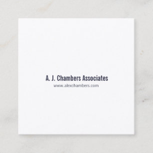 Simple professional navy square business cards