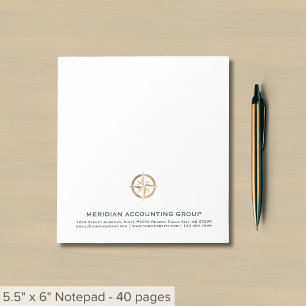 Simple Professional Notepad Custom Logo