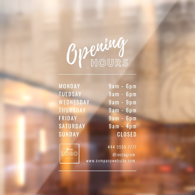 Simple Professional Opening Hours White with Logo (Sheet 2)