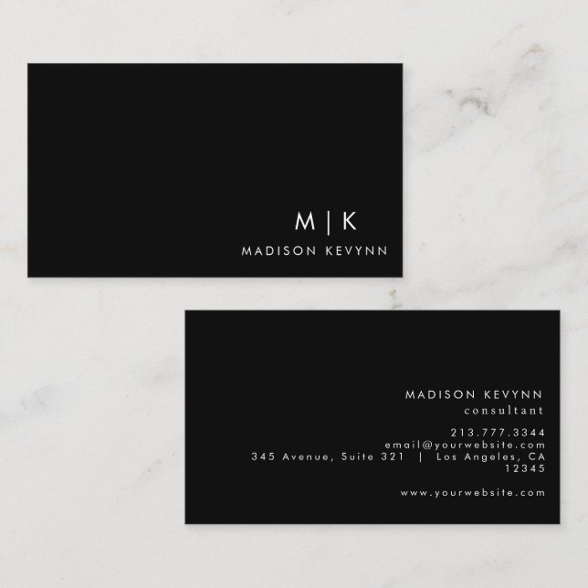 Simple Professional Plain  Business Card (Front/Back)