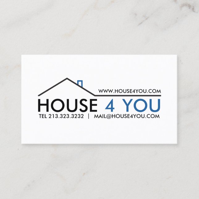 Simple Professional Real Estate Business Card (Front)