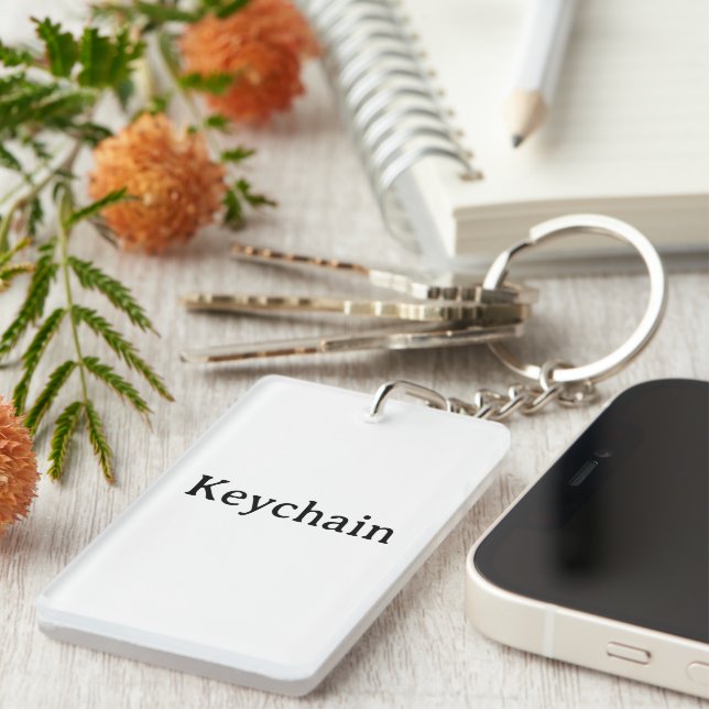Simple Professional Rectangle 1.5" x 2.75" Key Ring (Front Right)
