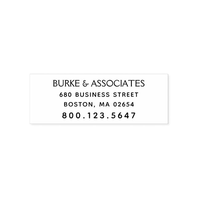 Simple Professional Return Address Self-inking Stamp (Design)