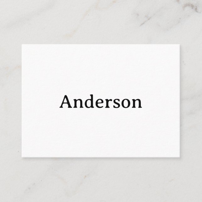 Simple Professional Squared 3.5" x 2.5" Flat Appointment Card (Front)