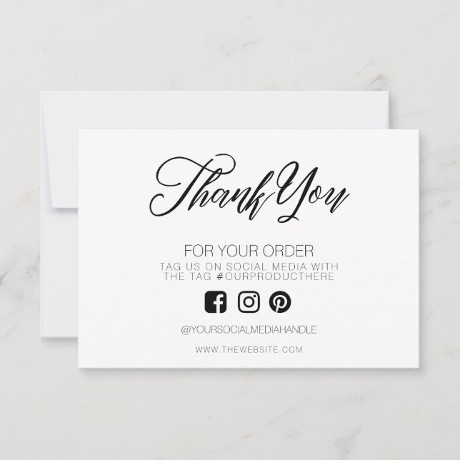 Simple Professional Thank you Custom Media Insert (Front)