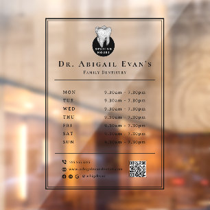 Simple Professional Tooth Icon Dentist Open Hours