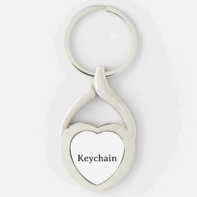 Simple Professional Twisted Heart Keychain (Front)