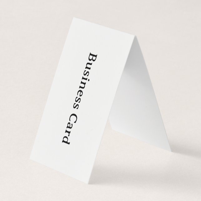 Simple Professional Vertical Tent Folded Business Card (Front)
