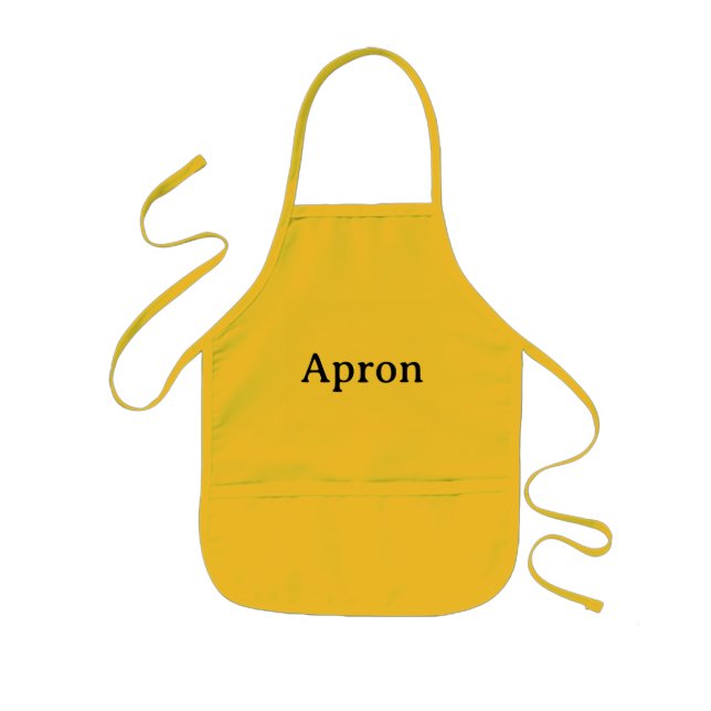 Simple Professional Yellow Kids Apron (Front)
