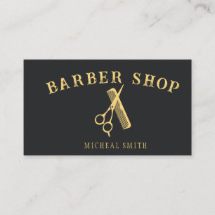 Simple professsional Barber Business Card