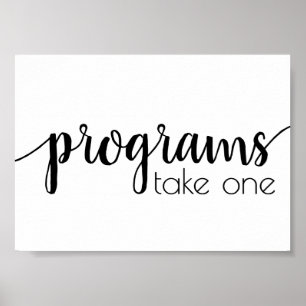 Simple Programs   Black Script Any Event Table Poster
