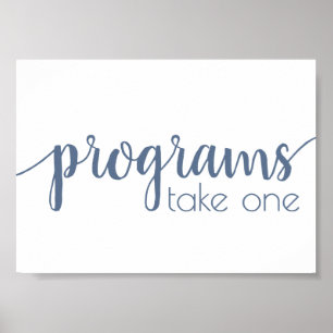 Simple Programs   Dusty Blue Any Event Table Poster