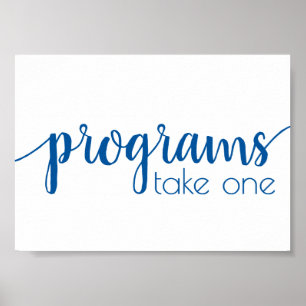 Simple Programs   French Blue Any Event Table Poster
