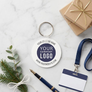 Simple Promotional Business Company Logo Key Ring