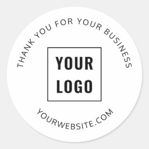 Simple Promotional Business Logo Classic Round Sticker