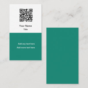 Simple Promotional QR Code Business Cards Vertical