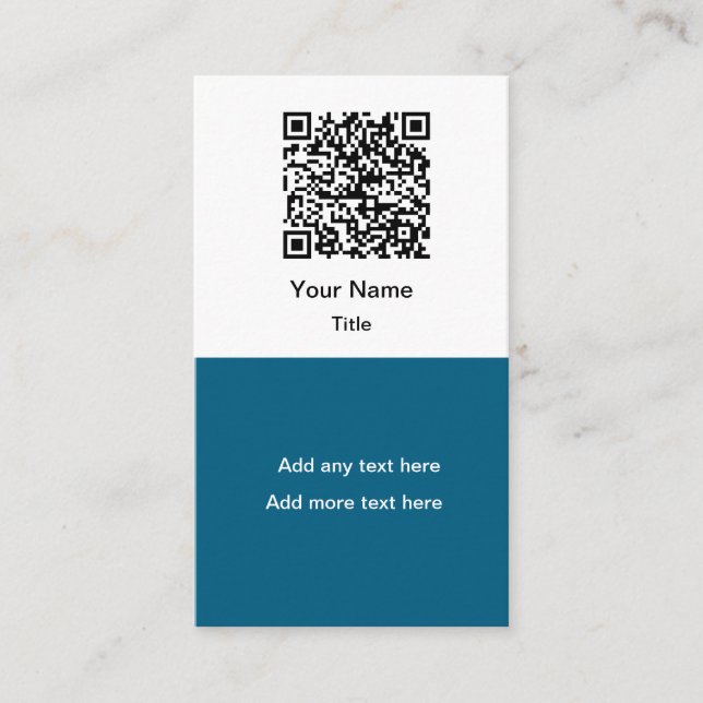 Simple Promotional QR Code Business Cards Vertical (Front)