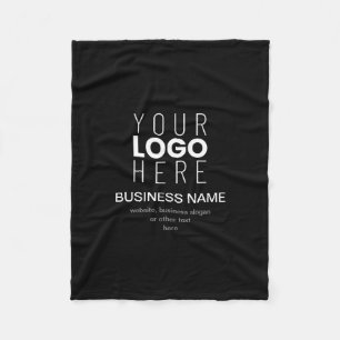 Simple Promotional Template for Your Business Logo Fleece Blanket