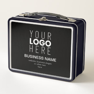 Simple Promotional Template for Your Business Logo Metal Lunch Box