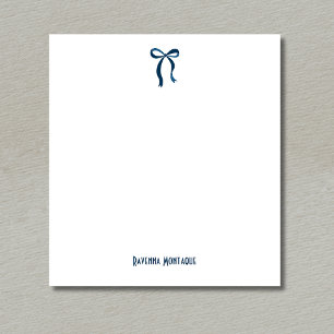 Simple Prussian Blue Bow Script Custom Name Script Notepad