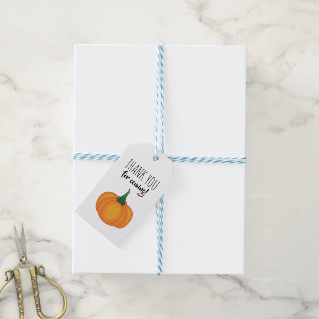 Simple pumpkin gift tag (With Twine)