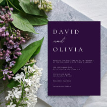 Simple Purple Black & White Elegant Minimalist