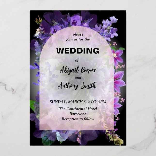 Simple Purple floral design (Front)