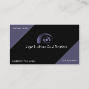 Simple Purple Logo Business Card