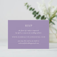 Simple Purple Modern Wedding