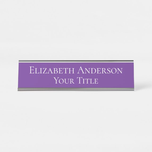 Simple Purple Name Plate (Front)