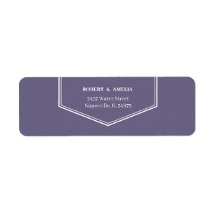 Simple Purple Personalised Return Address