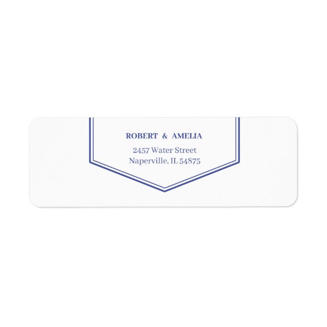 Simple Purple Personalised Return Address (Front)