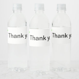 Simple.purple strawberry thank you add name custom water bottle label