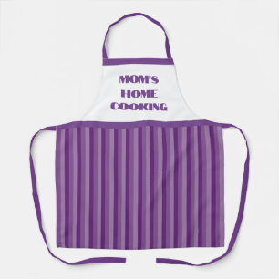 Simple Purple Stripe Mum's Home Cooking Apron