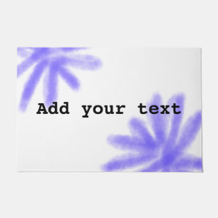 Simple purple watercolor add your text stars name doormat