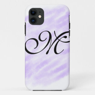 simple purple watercolor splashes pastel add name Case-Mate iPhone case