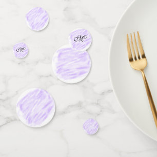 simple purple watercolor splashes pastel add name confetti