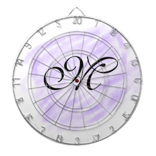 simple purple watercolor splashes pastel add name dartboard