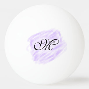 simple purple watercolor splashes pastel add name ping pong ball