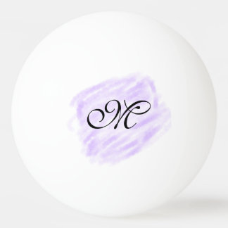 simple purple watercolor splashes pastel add name  ping pong ball