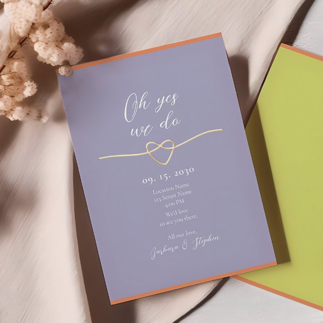 Simple Purple Wedding Reception Invitation (Creator Uploaded)