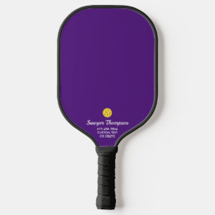 Simple Purple Your Custom Text Personalised Pickleball Paddle