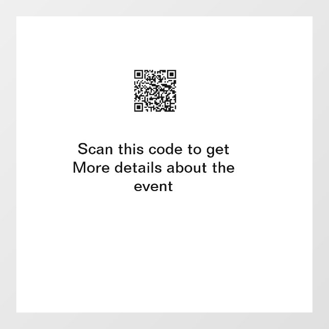 Simple Q R code scan business event template atext (Sheet)