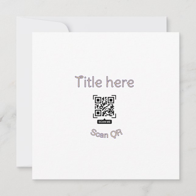 Simple Q R code scan business event template atext (Front)