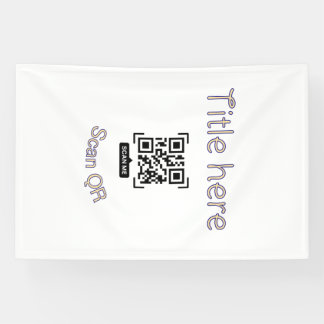 Simple Q R code scan business event template atext Banner